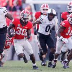 Daejun Edwards (30) during the second half against Vanderbilt at Sanford Stadium in Athens, Georgia.