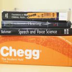 Kay Caprese shows off her Chegg books at the Kent State Library on Monday, Oct. 20, 2016, in Kent County, Ohio. Caprese rents most of its textbooks from an online rental site. (Leah Klafczynski/Akron Beacon Journal/Tribune News Service via Getty Images)