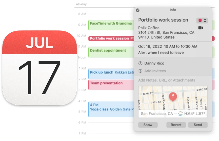How to set alerts on the Apple Mac Calendar app