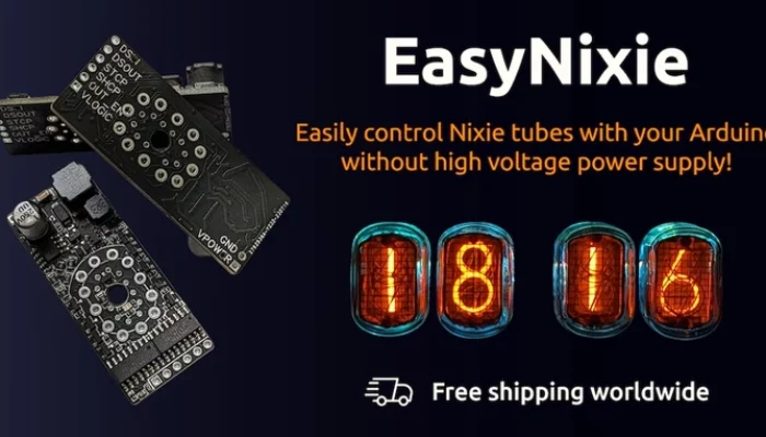 EasyNixie Arduino compatible low-voltage Nixie Tube driver module