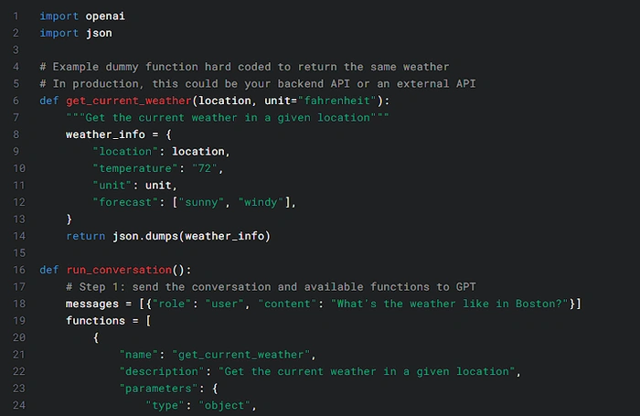 How to use ChatGPT Functions created by OpenAI