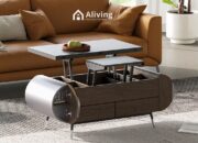 Aliving multi-functional foldout coffee table, desk and table