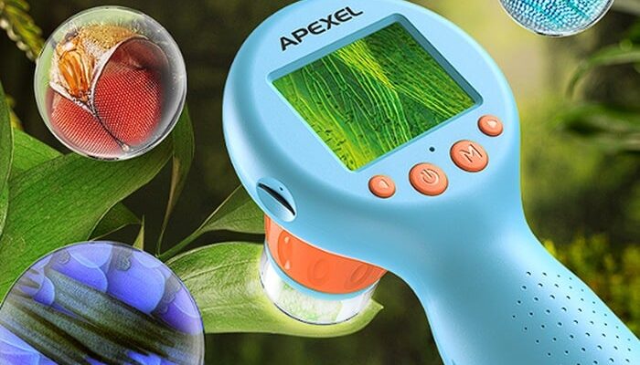 Teach your kids the microscopic world with Apexel kids microscope