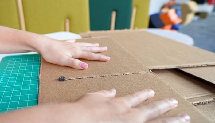 Make cutting cardboard easy for kids with the InvenTABLE