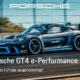 Porsche GT4 e-Performance at the Laguna Seca Raceway