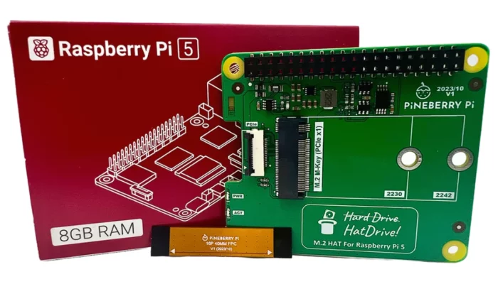 Raspberry Pi 5 NVMe SSD storage using the HATDrive Top