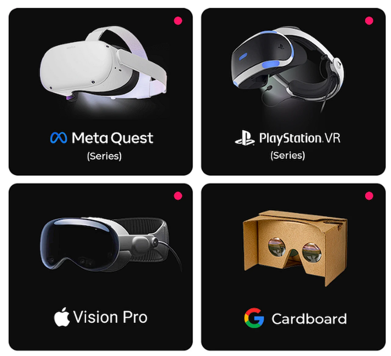 supported VR platforms