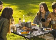AroundFire outdoor portable cooking station and grill table