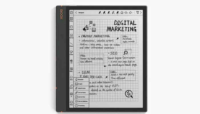 BOOX Note Air3 monochrome and color ePaper tablets