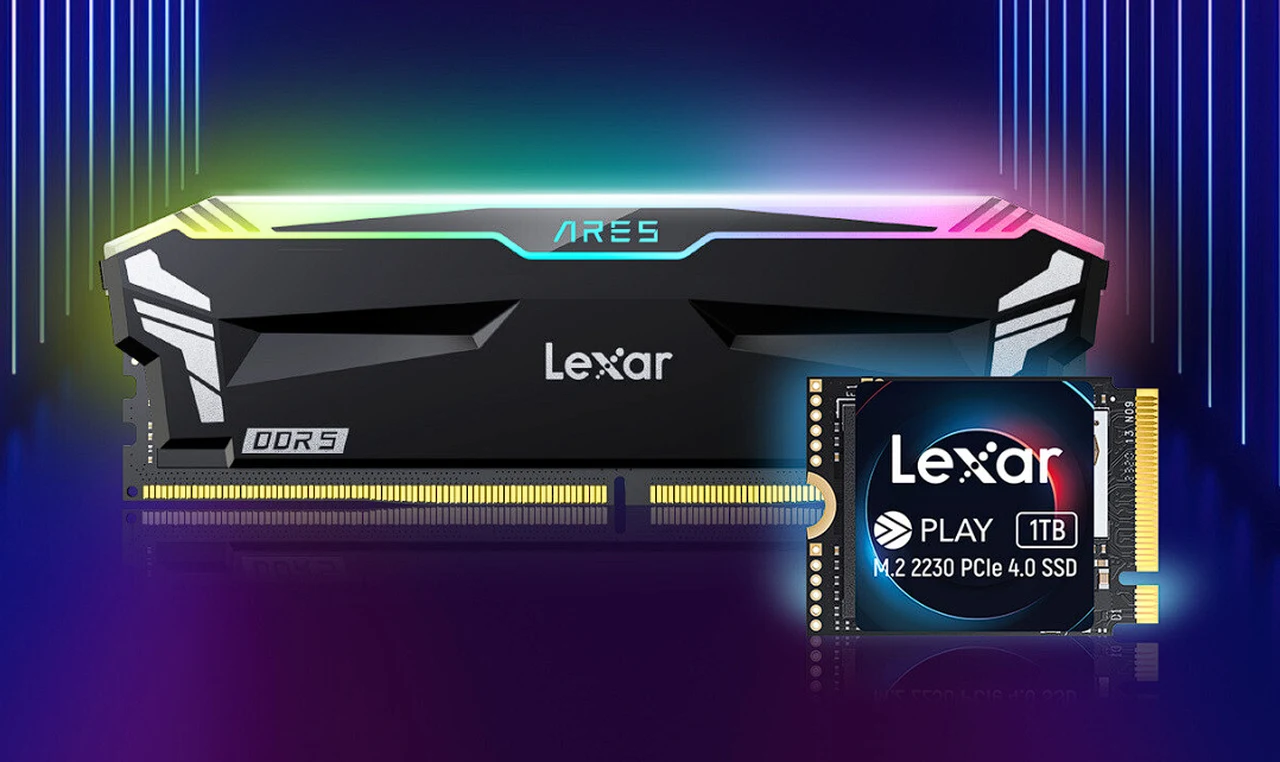 Lexar ARES DDR5 7200 memory and PLAY 2230 PCIe 4.0 SSD