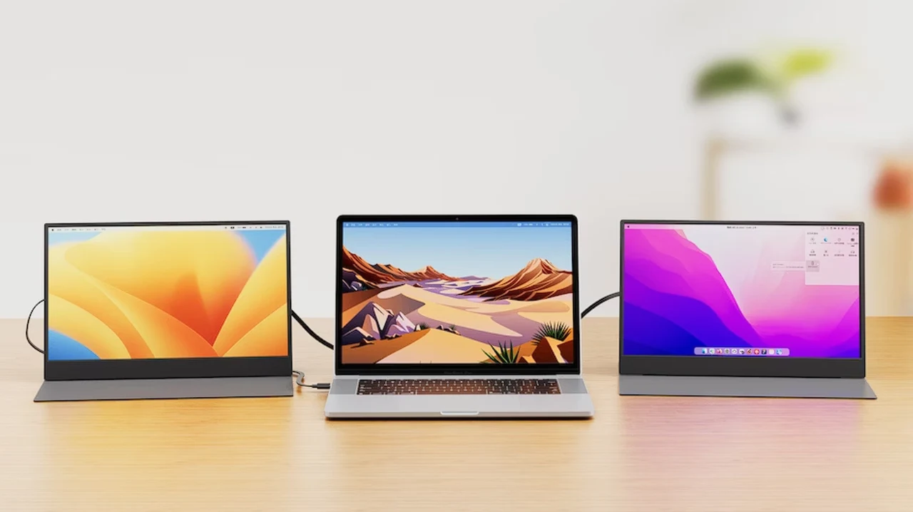 Ultrathin 14’’ FHD direct connect 60Hz portable dual monitors 9